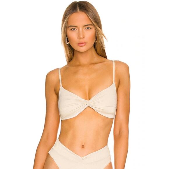 l*space Other - L*Space Shimmer Ringo Bikini Top in Bone Cream Size Small NWT